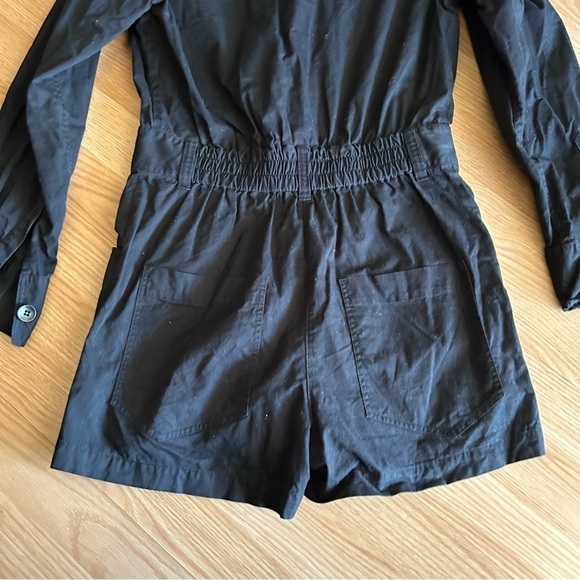 Tibi Black Long Sleeve Button Romper Women’s 2 - Picture 9 of 10